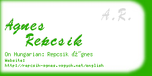 agnes repcsik business card